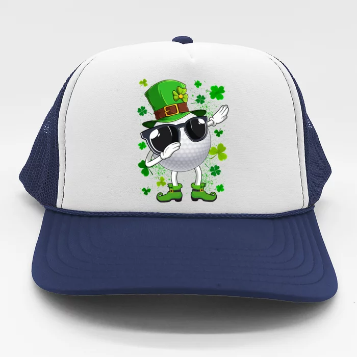 Dabbing Golf Ball Leprechaun Saint Patrick's Day Cute Gift Trucker Hat