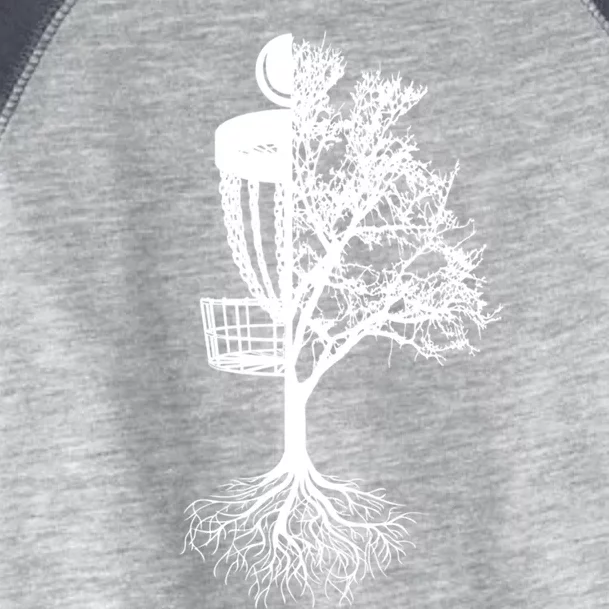 Disc Golf Basket And Tree Frolf Frisbee Golf Cool Gift Toddler Fine Jersey T-Shirt