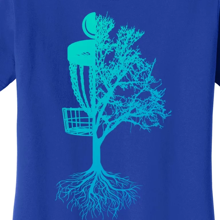 Disc Golf Basket And Tree Frolf Frisbee Golf Cool Gift Women's T-Shirt