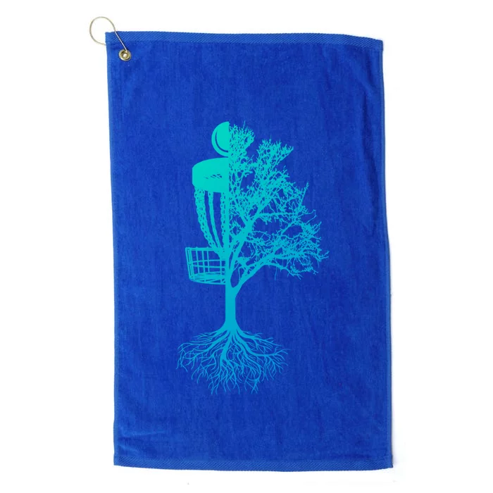 Disc Golf Basket And Tree Frolf Frisbee Golf Cool Gift Platinum Collection Golf Towel