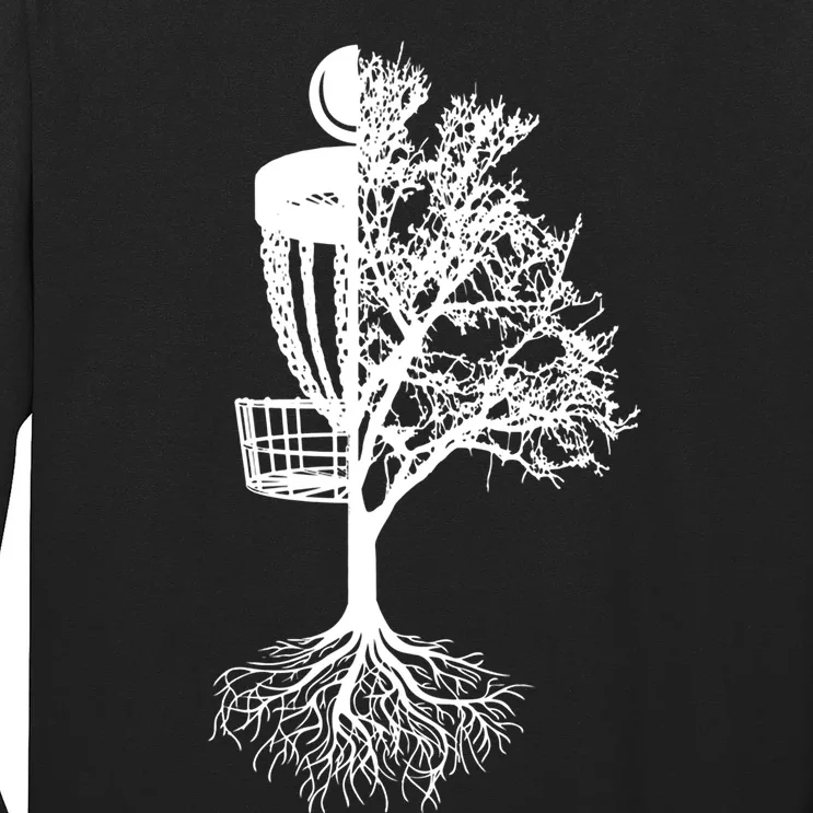 Disc Golf Basket And Tree Frolf Frisbee Golf Gift Long Sleeve Shirt