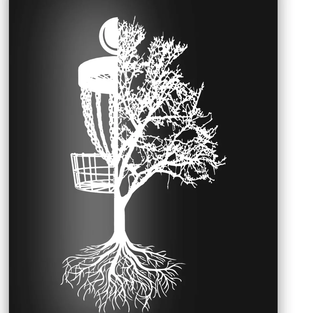 Disc Golf Basket And Tree Frolf Frisbee Golf Gift Poster