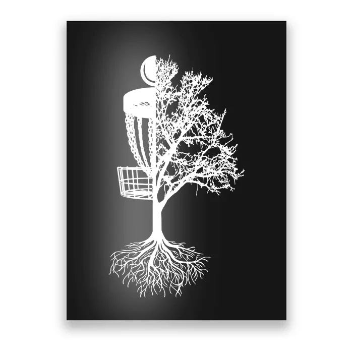 Disc Golf Basket And Tree Frolf Frisbee Golf Gift Poster