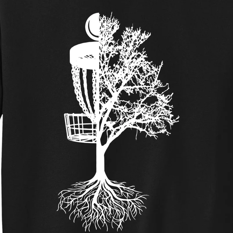 Disc Golf Basket And Tree Frolf Frisbee Golf Gift Tall Sweatshirt