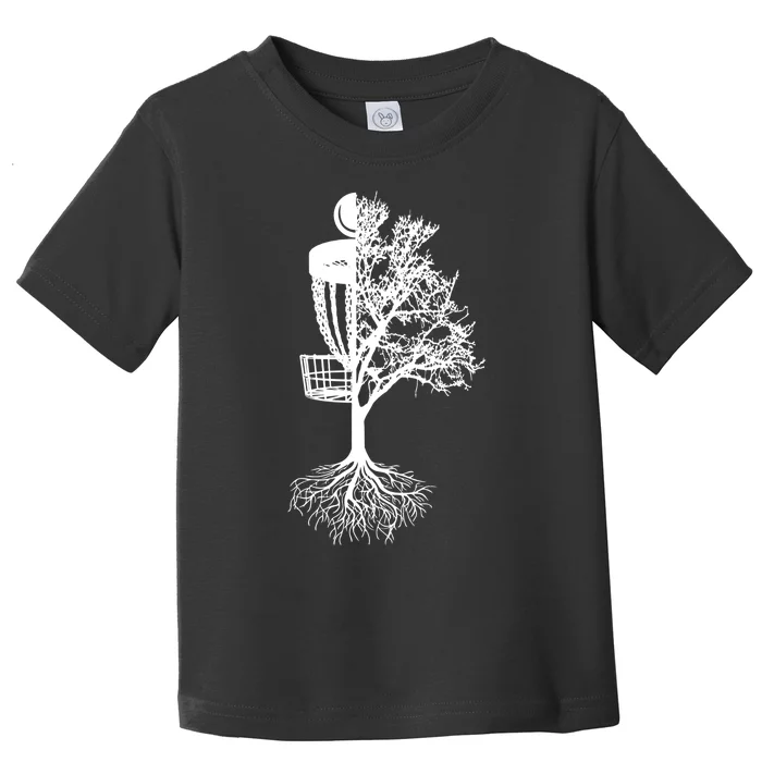 Disc Golf Basket And Tree Frolf Frisbee Golf Gift Toddler T-Shirt