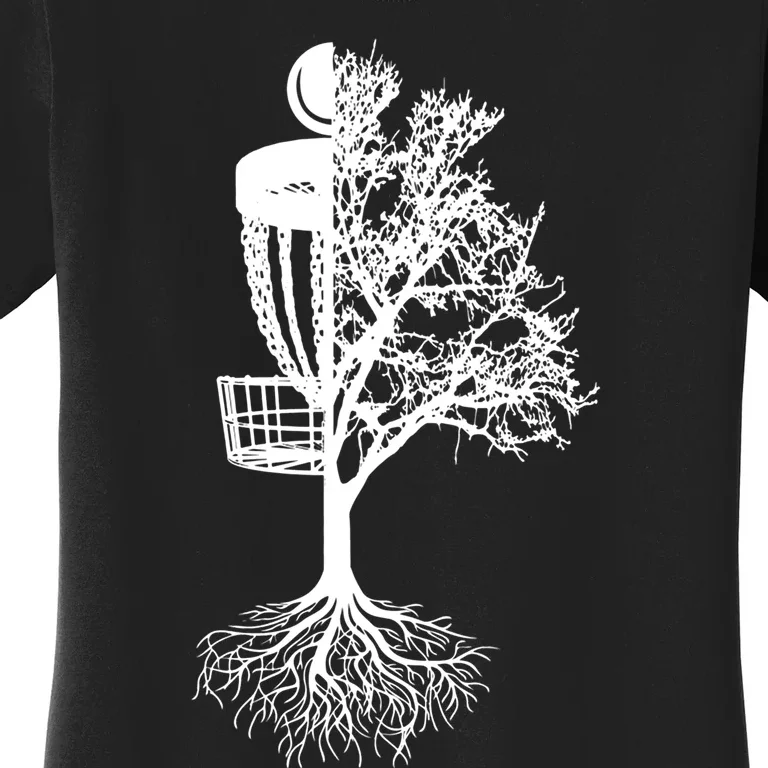 Disc Golf Basket And Tree Frolf Frisbee Golf Gift Women's T-Shirt