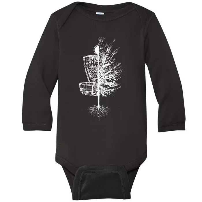 Disc Golf Basket Tree Frisbee Golf Baby Long Sleeve Bodysuit