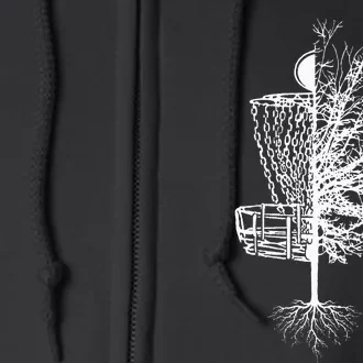 Disc Golf Basket Tree Frisbee Golf Full Zip Hoodie