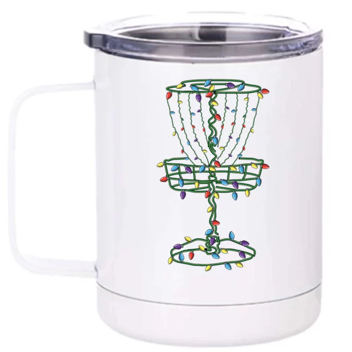 Disc Golf Basket Cool Disc Golf Frisbee Golfer Xmas Gift Funny Gift Front & Back 12oz Stainless Steel Tumbler Cup