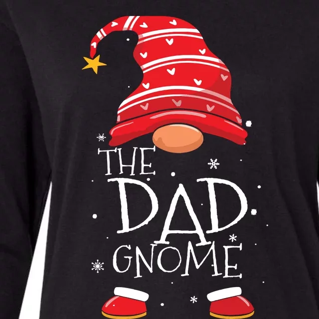 Dad Gnome Buffalo Plaid Matching Family Christmas Pajama Womens Cotton Relaxed Long Sleeve T-Shirt