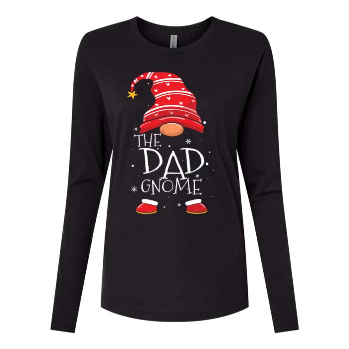 Dad Gnome Buffalo Plaid Matching Family Christmas Pajama Womens Cotton Relaxed Long Sleeve T-Shirt