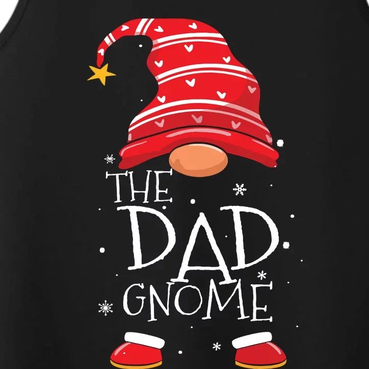 Dad Gnome Buffalo Plaid Matching Family Christmas Pajama Performance Tank