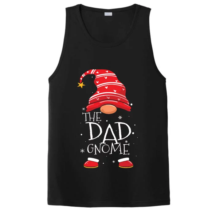 Dad Gnome Buffalo Plaid Matching Family Christmas Pajama Performance Tank