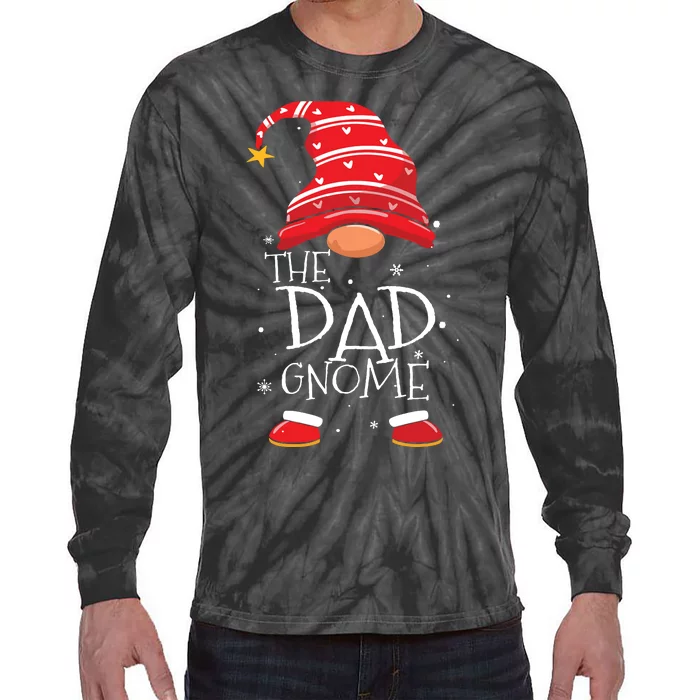 Dad Gnome Buffalo Plaid Matching Family Christmas Pajama Tie-Dye Long Sleeve Shirt