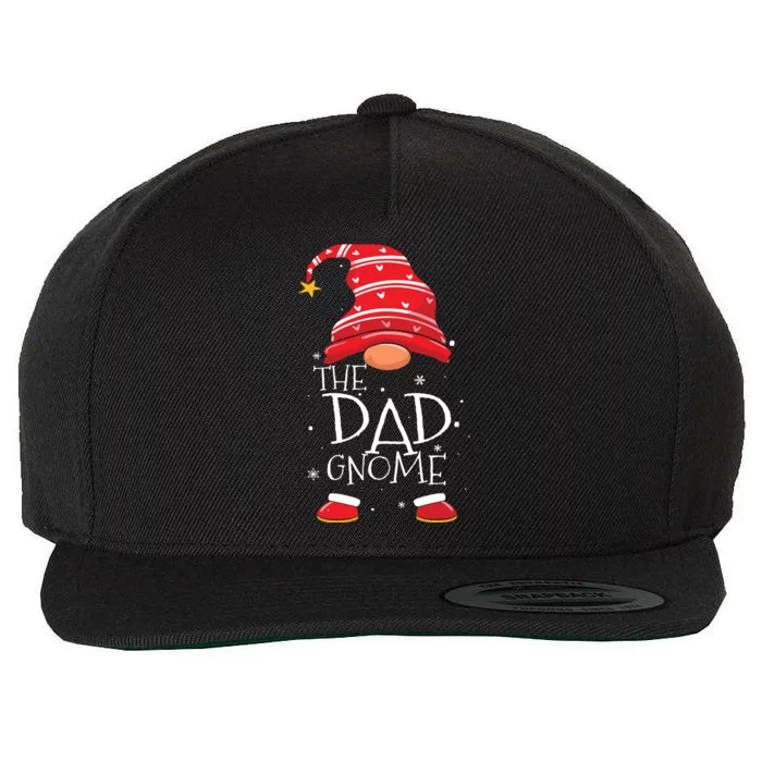 Dad Gnome Buffalo Plaid Matching Family Christmas Pajama Wool Snapback Cap