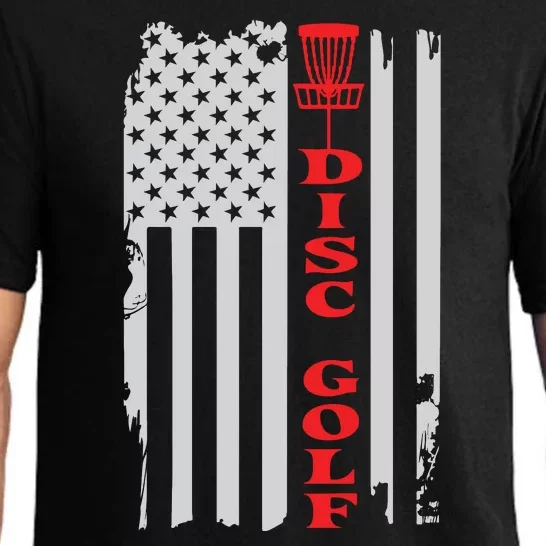 Disc Golf Basket American Flag Gift For Disc Golfers Pajama Set