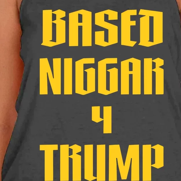 Derrick Gibson Based Niggar 4 Trump Women's Knotted Racerback Tank