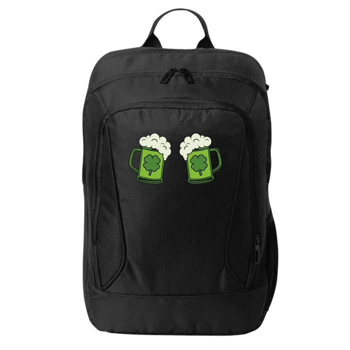 Drinking Green Beer Boobs Shamrock Irish Patricks Day City Backpack