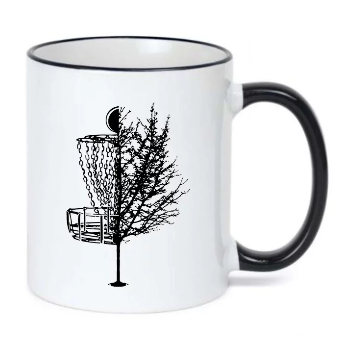 Disc Golf Basket Tree Shirts Funny Black Color Changing Mug