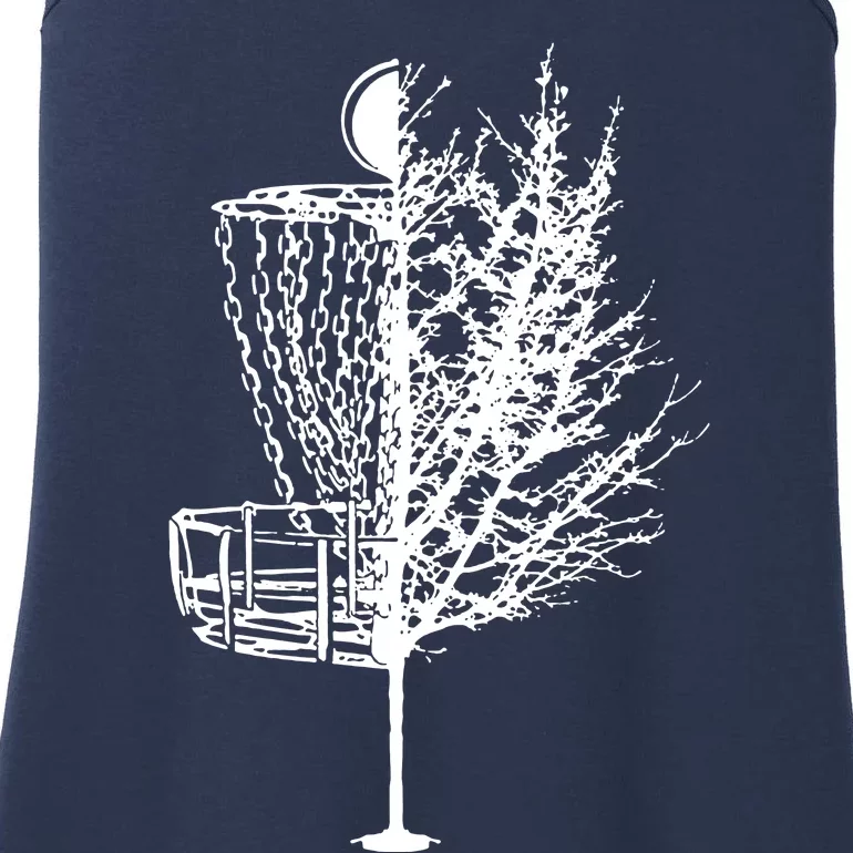 Disc Golf Basket Tree Shirts Funny Ladies Essential Tank