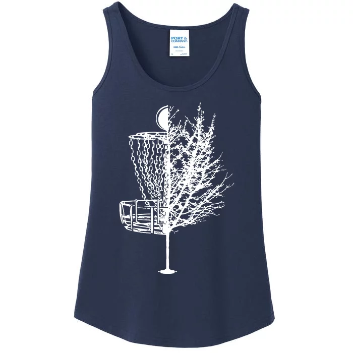 Disc Golf Basket Tree Shirts Funny Ladies Essential Tank