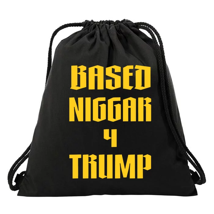 Derrick Gibson Based Niggar 4 Trump Drawstring Bag