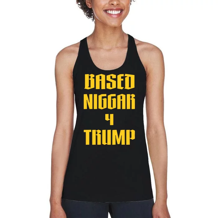 Derrick Gibson Based Niggar 4 Trump Women's Racerback Tank