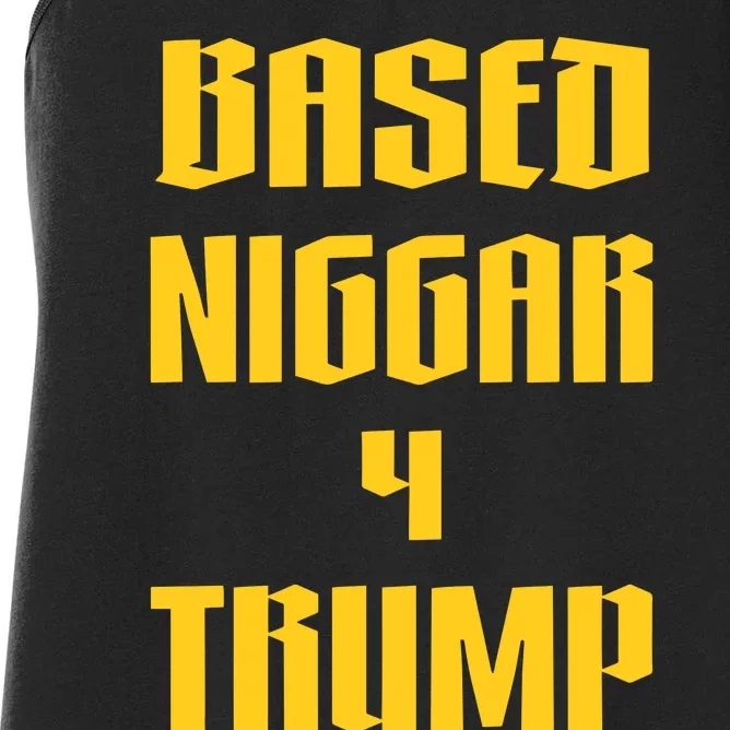 Derrick Gibson Based Niggar 4 Trump Women's Racerback Tank