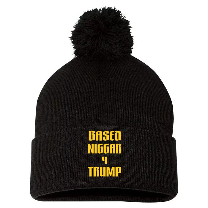 Derrick Gibson Based Niggar 4 Trump Pom Pom 12in Knit Beanie