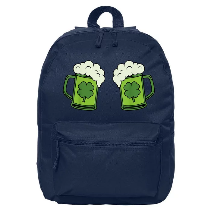 Drinking Green Beer Boobs Shamrock Irish Patricks Day Men 16 in Basic Backpack