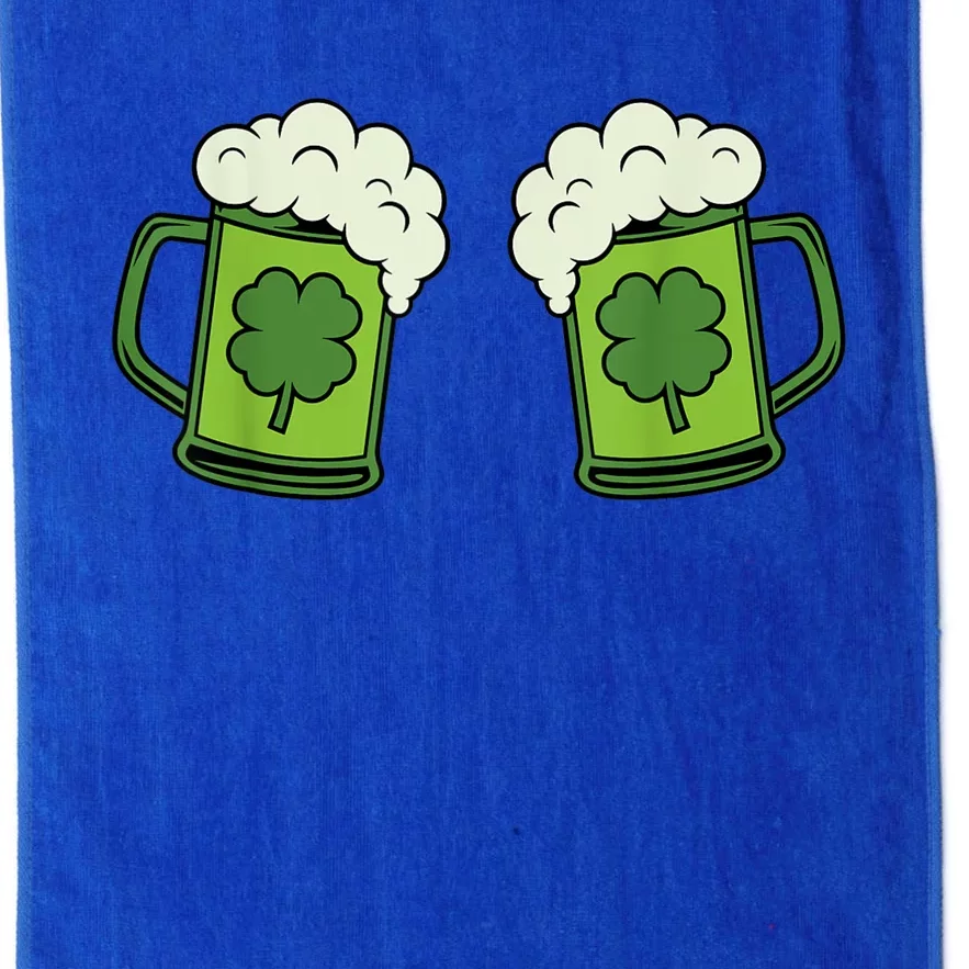 Drinking Green Beer Boobs Shamrock Irish Patricks Day Men Platinum Collection Golf Towel