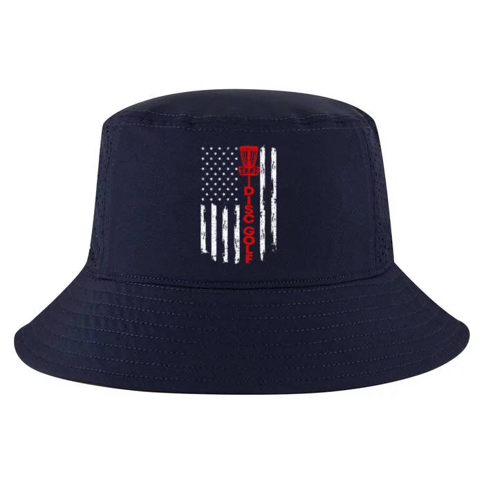 Disc Golf Basket American Flag Cool Comfort Performance Bucket Hat