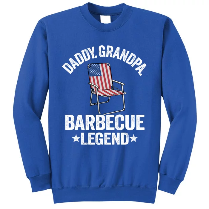 Daddy Grandpa Barbecue Legend 4th Of July Bbq Grillfather Gift Sweatshirt