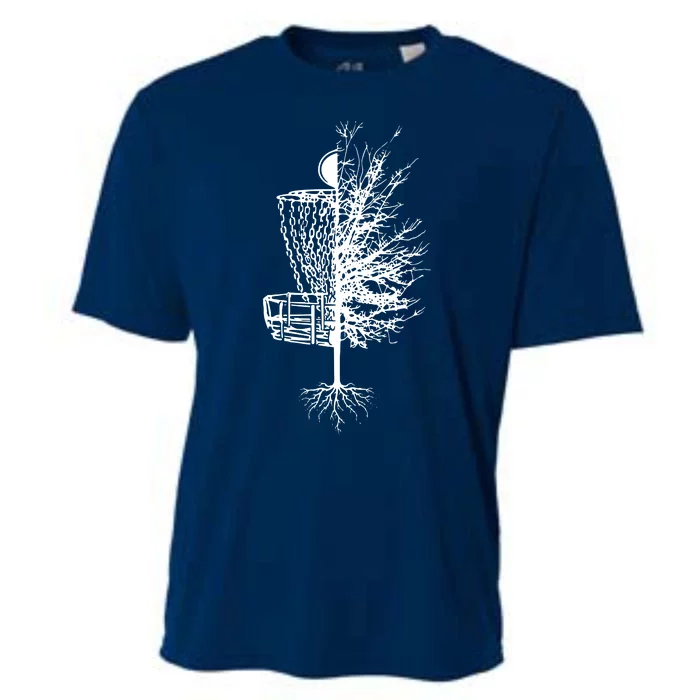 Disc Golf Basket Tree Frisbee Golf Cooling Performance Crew T-Shirt