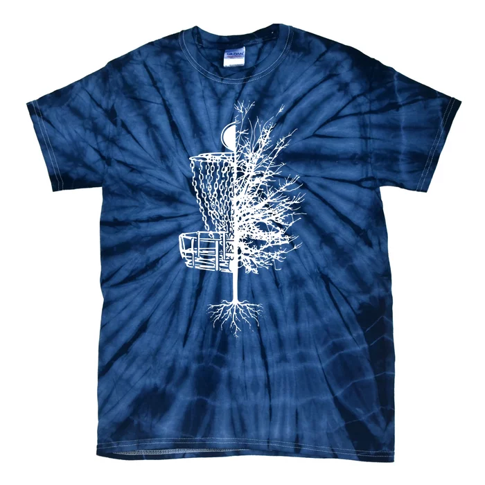 Disc Golf Basket Tree Frisbee Golf Tie-Dye T-Shirt