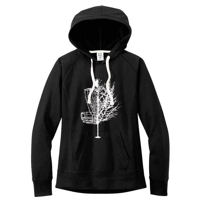 Disc Golf Basket Tree Shirts Funny Women's Fleece Hoodie