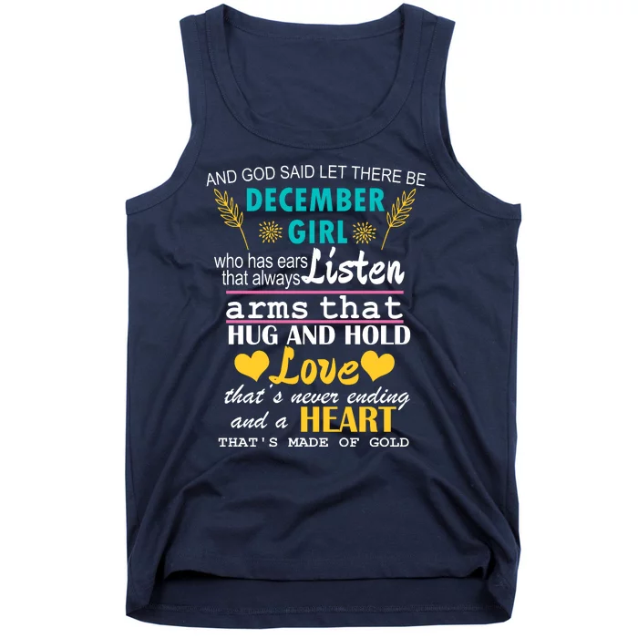 December Girl Birthday Gift Tank Top