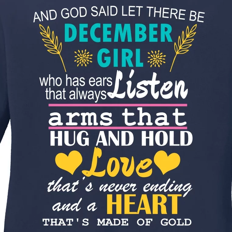 December Girl Birthday Gift Ladies Long Sleeve Shirt