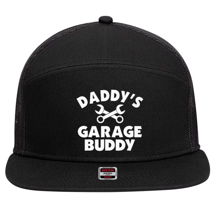 Daddy's Garage Buddy Funny Car Mechanic 7 Panel Mesh Trucker Snapback Hat