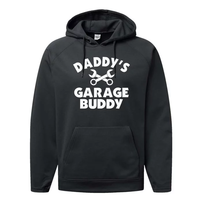 Daddy's Garage Buddy Funny Car Mechanic Performance Fleece Hoodie