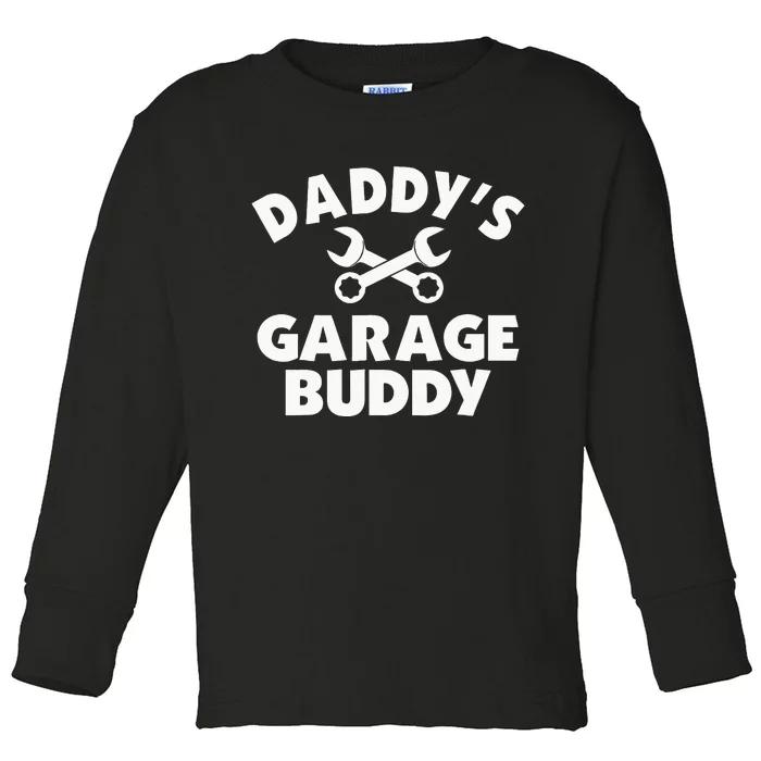 Daddy's Garage Buddy Funny Car Mechanic Toddler Long Sleeve Shirt