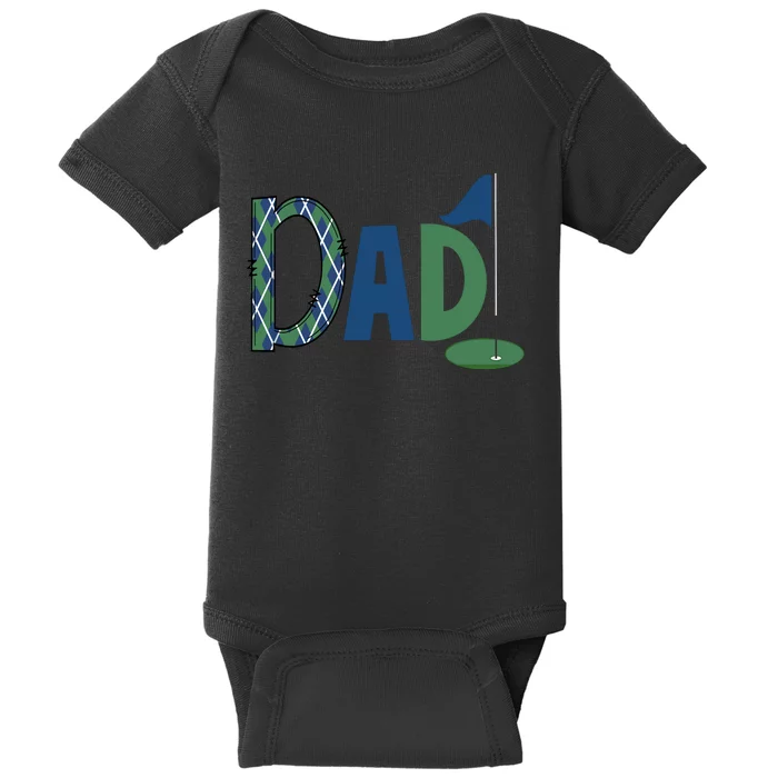 Dad Golf Birthday Boy Family Matching Golf Birthday Baby Bodysuit