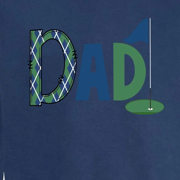 Dad Golf Birthday Boy Family Matching Golf Birthday Garment-Dyed Sweatshirt