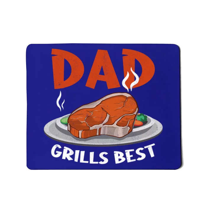 Dad Grills Best Steak Grilling Barbecue Fathers Day Bbq Gift Mousepad