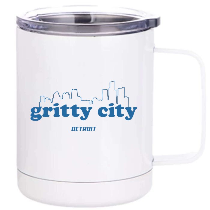 Detroit Gritty City Front & Back 12oz Stainless Steel Tumbler Cup