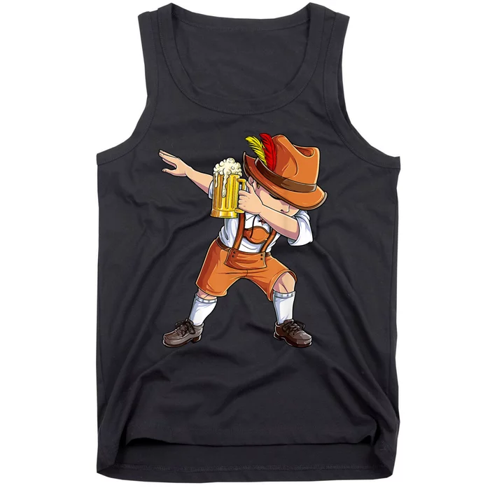 Dabbing German Clothes Oktoberfest Lederhosen Men Prost Beer Tank Top