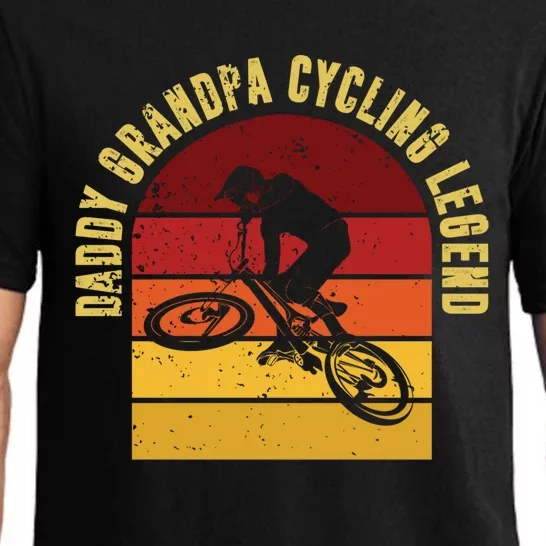 Daddy Grandpa Cycling Legend Gift Pajama Set