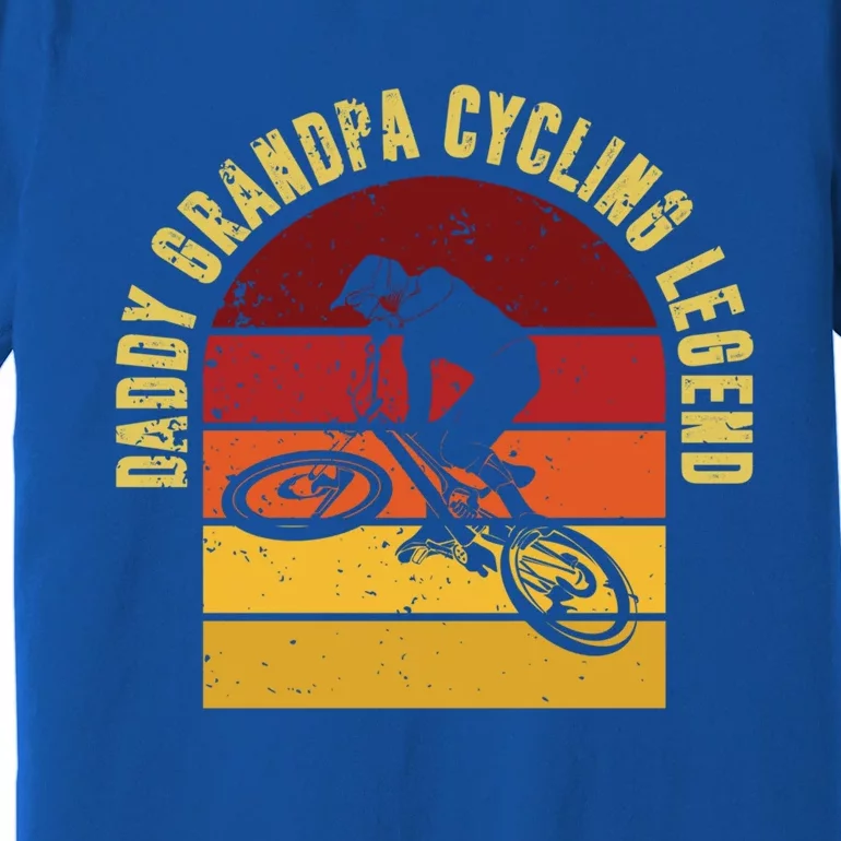 Daddy Grandpa Cycling Legend Gift Premium T-Shirt