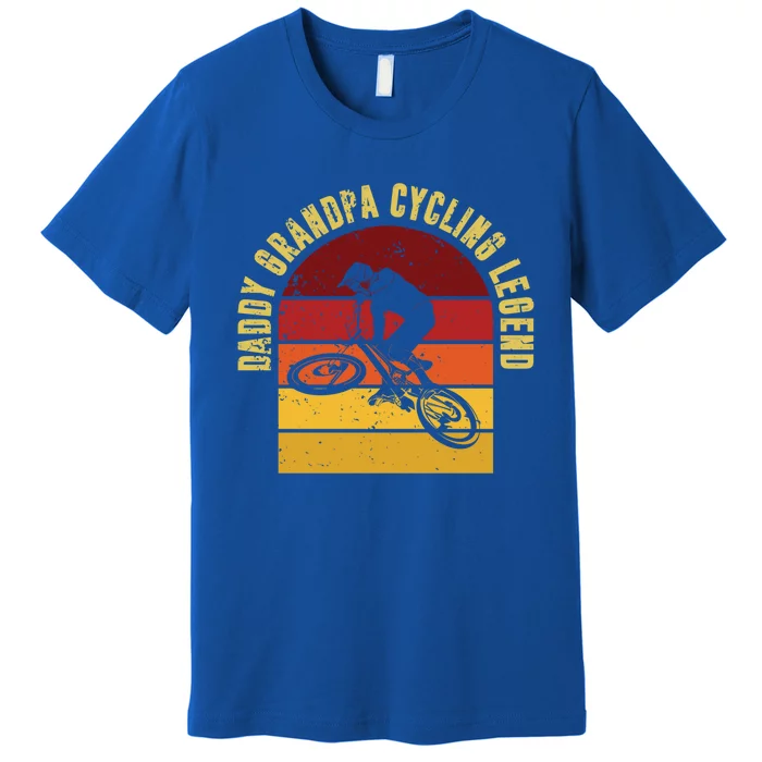 Daddy Grandpa Cycling Legend Gift Premium T-Shirt