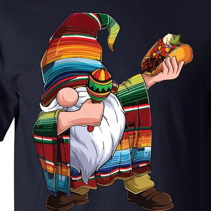 Dabbing Gnome Cinco De Mayo Taco Poncho Serape Mexican Tall T-Shirt